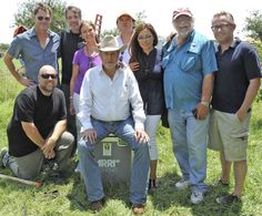 Frnt: Robert Duvall Mid- rt to lft: Rob Carliner, Bill Wittliff, Sunmin Park, Ethan Park, Maria Aragon, Chris Bates. Bac