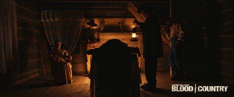 Dawn Streeck, Matt Story, Michael LaCour, Britton Webb, and Matthew R. Horton in Blood Country (2017)