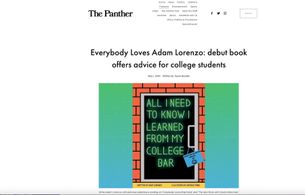 Chapman University's - The Panther - Reviews Lorenzo's debut book.