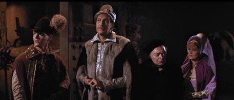 Peter Lorre, Jack Nicholson, Vincent Price, and Olive Sturgess in The Raven (1963)