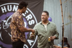 Jay Laga'aia and Uli Latukefu in The Legend of Baron To'a (2020)