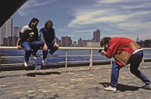 Being photographed in NY 1986 for Optic Music/Film&Video magazine.