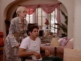 Josie Bissett and Thomas Calabro in Melrose Place (1992)