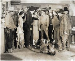 Nancy Deshon, Earl Dwire, Artie Ortego, and Bob Steele in Tombstone Terror (1935)