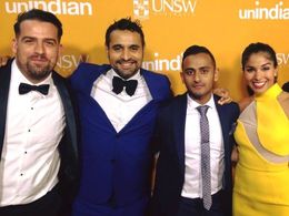 Adam Dunn, Nicholas Brown, Arka Das and Sarah Roberts at the event of UnIndian in Sydney (2015)