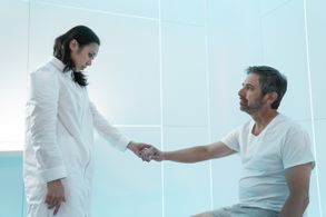 Ray Romano and Angela Lin in Made for Love (2021)