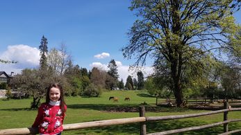 Vera Frederickson behind the scenes of Write Before Christmas