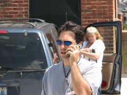 Thomas Mariano on the set of the movie 