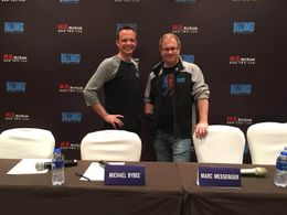 In Shanghai with Mike Bybee at press event for Marc's Blizzard short, 