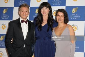 Olivia D'Lima, Kirsty Mitchell and George Rainsford at the Royal Television Society Awards