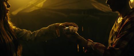 Danylo Kamenskyi and Eva Koshova in The Stronghold (2017)