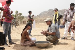 Tabrez Noorani directs Mrunal Thakur on location for Love Sonia.