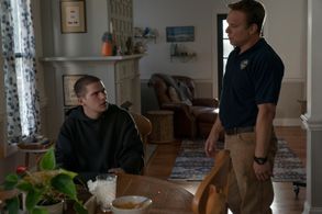 Norbert Leo Butz and Colton Ryan in The Girl from Plainville (2022)