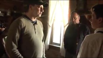 Dante on the set of Black Donnellys with director Aaron Huggett