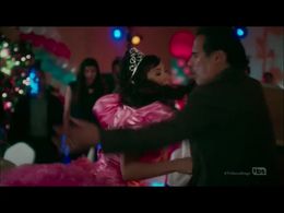 Taking a punch to the stomach from Rashida Jones on Angie Tribeca