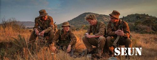 Edwin Gagiano as Marius on Seun. Left to right: Janus Prinsloo, Edwin Gagiano, Miles Petzer and Deanre Reiners.