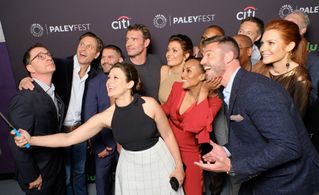 Tony Goldwyn, Scott Foley, Guillermo Diaz, Joshua Malina, Kerry Washington, Bellamy Young, Jesse Palmer, and Katie Lowes