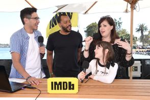 Donald Faison, Ian de Borja, Allison Tolman, and Alexa Swinton at an event for IMDb at San Diego Comic-Con (2016)