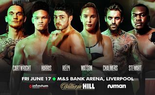 Aaron Chalmers, Hosea Stewart, Matty Harris, Mason Cartwright, Chloe Watson, and Josh Kelly in Boxing on 5: IBF Internat