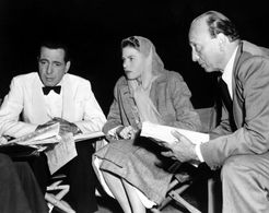 Ingrid Bergman, Humphrey Bogart, and Michael Curtiz in Casablanca (1942)