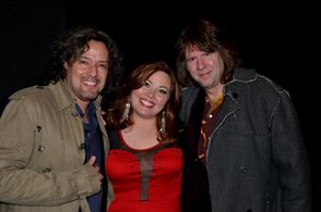 Designer Gilles Montezin (Sex and the City),Blaze Kelly Coyle (Producer/Actress) and Andrew Axlerod at The Meat Puppet 
