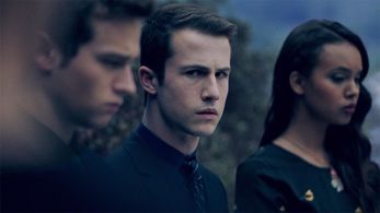 Dylan Minnette, Alisha Boe, and Brandon Flynn in 13 Reasons Why (2017)