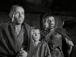 Axel Düberg, Tor Isedal, and Ove Porath in The Virgin Spring (1960)