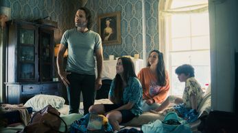 Eion Bailey, Simon Webster, Catalina Sandino Moreno, and Hannah Cheramy in From: Choosing Day (2022)