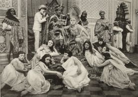 Gloria Swanson and Bobby Vernon in The Sultan's Wife (1917)