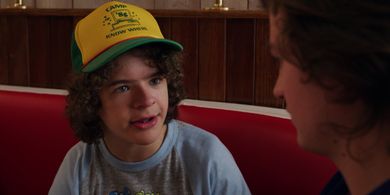 Joe Keery and Gaten Matarazzo in Stranger Things (2016)