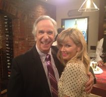 Kay Hanley + Henry Winkler on set, Parks & Rec