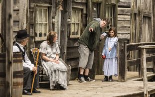 Chris Power on the set of 