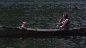 Hollye Holmes and Robert Logan in The Adventures of the Wilderness Family (1975)