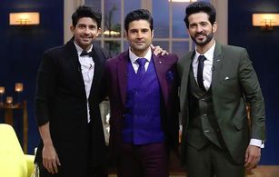 Hussain Kuwajerwala, Hiten Tejwani, and Rajeev Khandelwal in Juzz Baatt (2018)