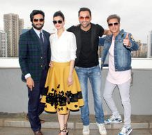 Jimmy Shergill, Abhay Deol, Ali Fazal, and Diana Penty at an event for Happy Bhaag Jayegi (2016)