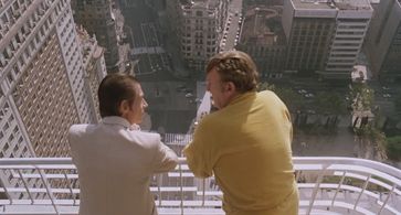 John Hurt and Bill Hunter in The Hit (1984)