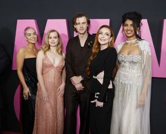 Lindsay Lohan, Christopher Briney, Angourie Rice, Avantika, and Auli'i Cravalho at an event for Mean Girls (2024)