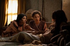 Lisseth Chavez, Olivia Swann and Amy Louise Pemberton in DC's Legends of Tomorrow