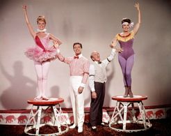 Doris Day, Stephen Boyd, Jimmy Durante, and Martha Raye in Billy Rose's Jumbo (1962)