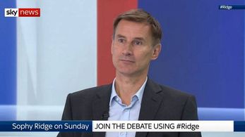 Jeremy Hunt in Sophy Ridge on Sunday (2017)