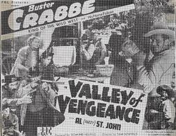 Nora Bush, Buster Crabbe, Donald Mayo, David Polonsky, Al St. John, and Glenn Strange in Valley of Vengeance (1944)