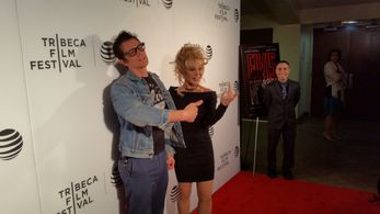 Johnny Knoxville and Hanala Sagal attend the World Premiere of Elvis & Nixon, the Centerpiece Film of the Tribeca Film F