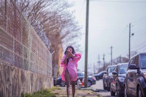 BTS photo of Victoria Monai Richards; HAZADOUS