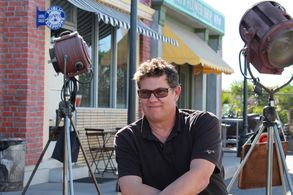 On the backlot at Silver Dream Factory Studios