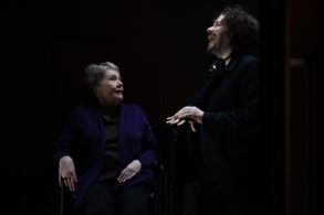 Diana Rigg and Edgar Wright in Last Night in Soho (2021)