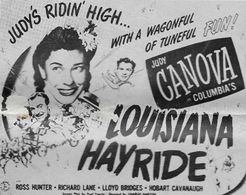 Judy Canova, Ross Hunter, and Richard Lane in Louisiana Hayride (1944)
