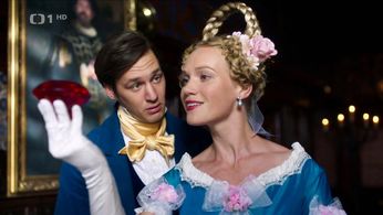 Dominika Zeleníková and Jan Nedbal in Krakonosovo tajemství (2022)