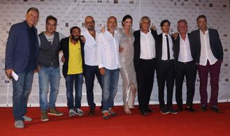 Mimmo Calopresti, Santo Pennestrì, Mariano d'Angelo, and Marcello Fonte