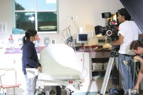 Writer-Director, D. Lee Inosanto discussing the next shot with Director of Photography, Mark Rutledge on the set of THE 