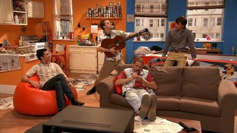 Still of Daniel Romer, Rob Steinhauser, John Lavell and Lee Ranns in Upstairs.